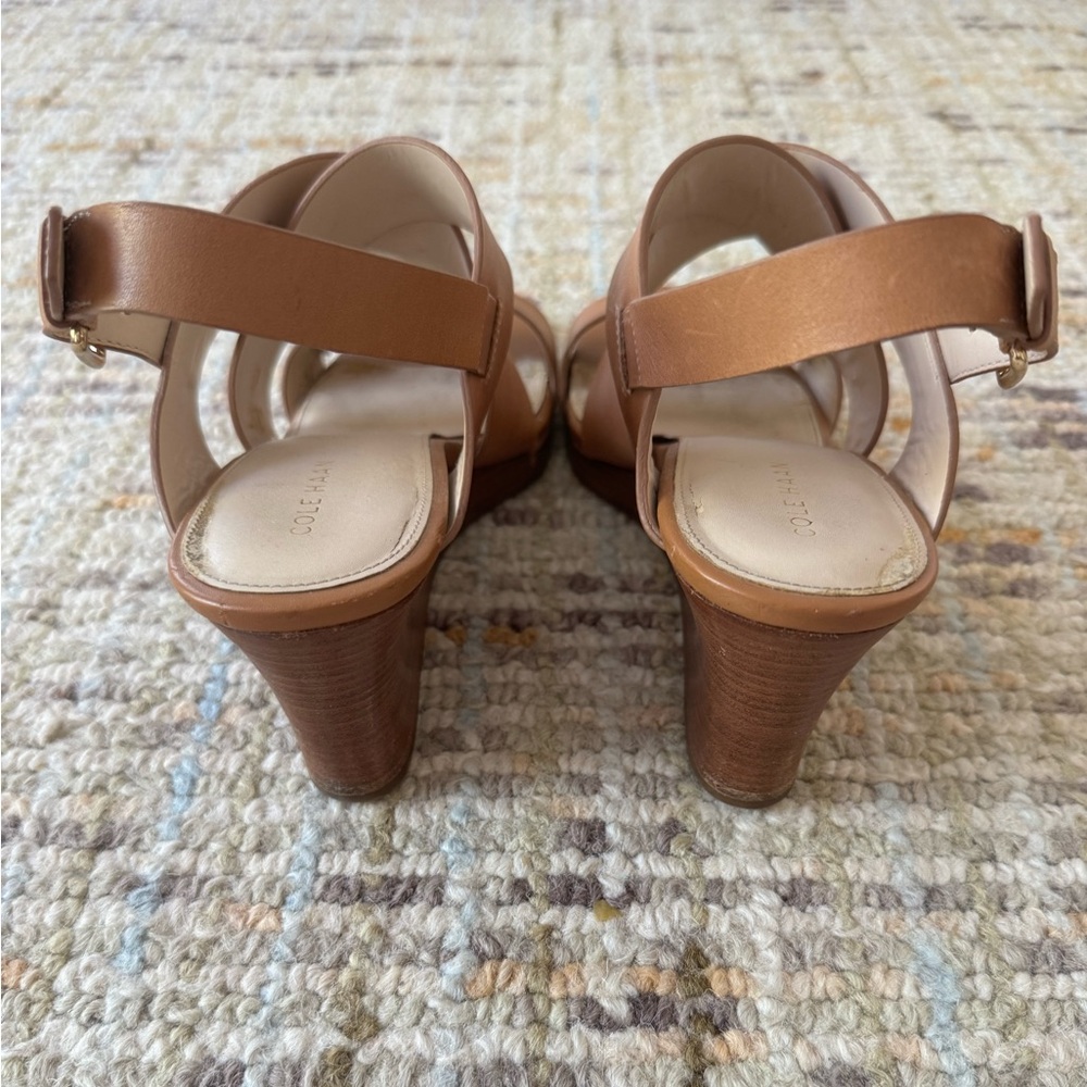 Cole Haan Tan Leather Wedge - Picture 3 of 4
